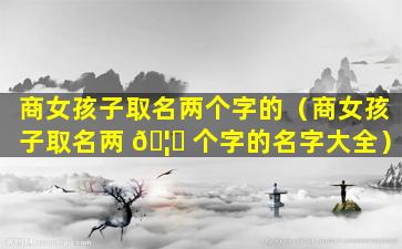 商女孩子取名两个字的（商女孩子取名两 🦆 个字的名字大全）